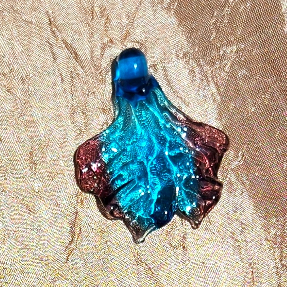 Gorgeous Artisan Hand Blown Looped Glass Pendants. Summer Spring Colors